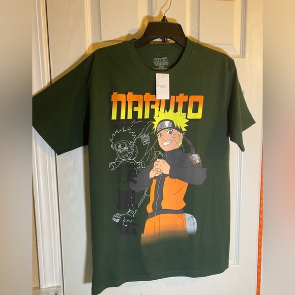 Hot Topic Other - Naruto Shippuden Shirt Men’s Sz M Green Anime Graphic T-Shirt Rue21 $22.99